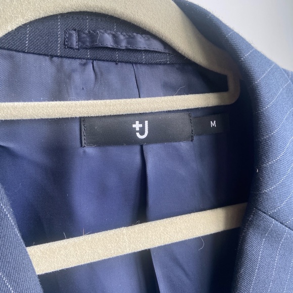Uniqlo +J Wool Blend Tailored Jacket Dark Navy Size M - Picture 3 of 15